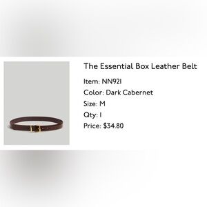 Madewell Women’s Leather Belt